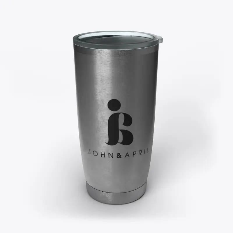 John and April Stainless Tumbler 20 oz