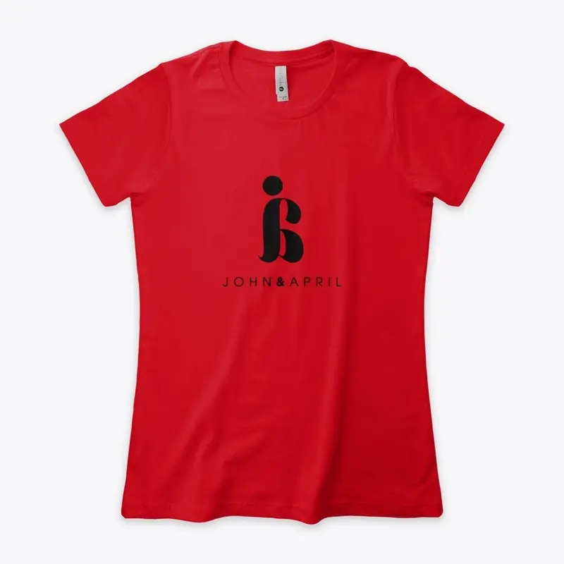 Women's Premium John and April Logo Tee