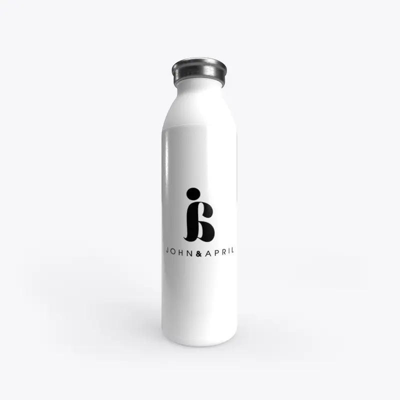 John and April logo Water Bottle